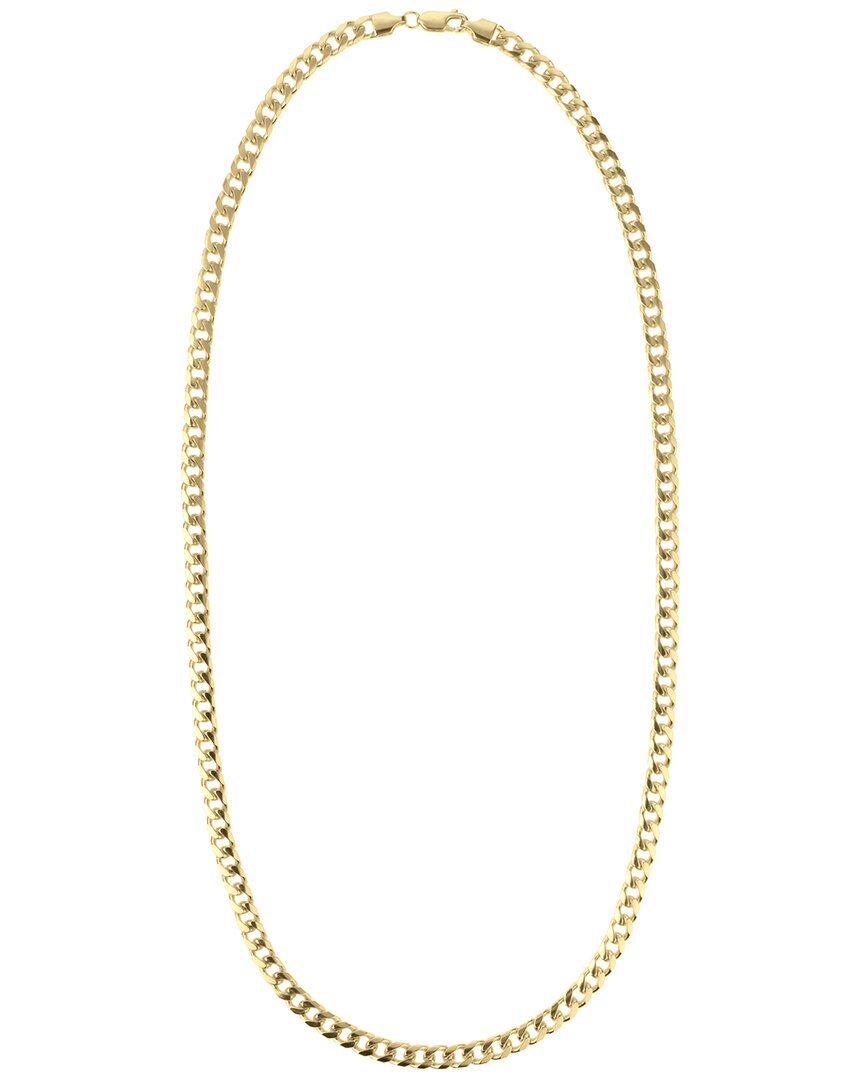 Italian Silver 14k Over Chain Necklace