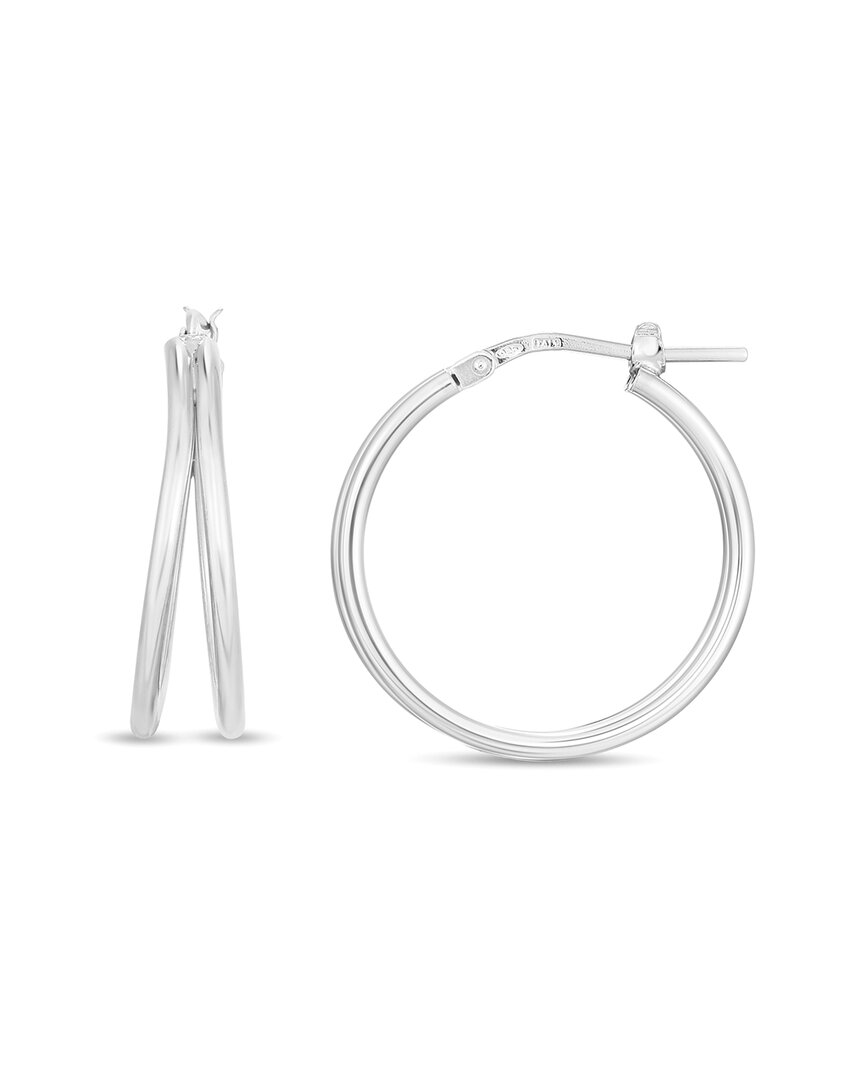 Italian Silver Hoops