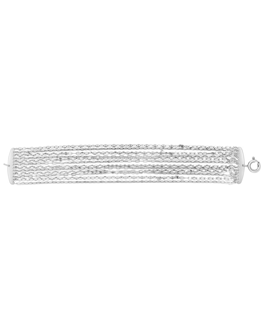 Italian Silver Multi Strand Bracelet