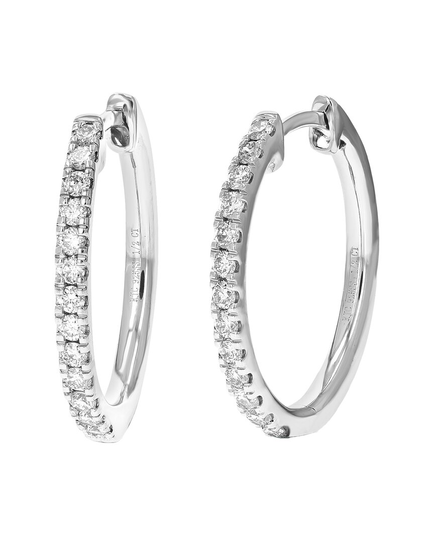 Amairah Silver 0.50 Ct. Tw. Lab-grown Diamond Hoops