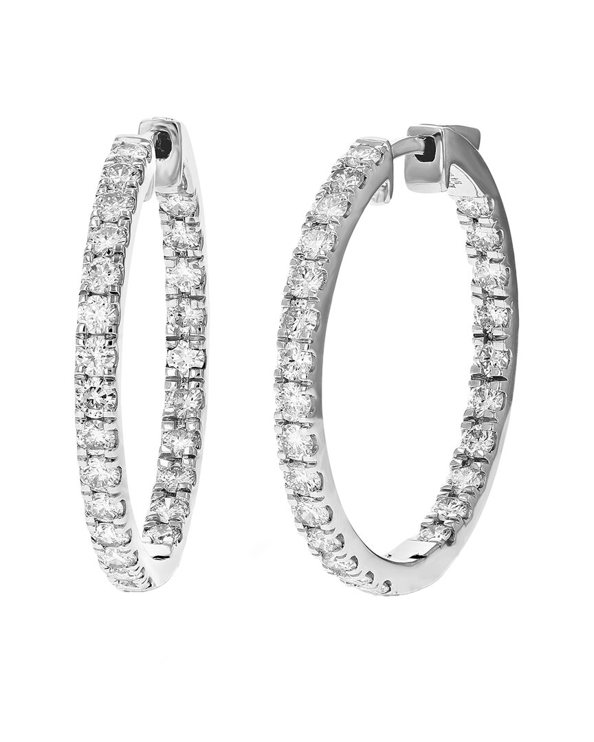 Amairah Silver 0.75 Ct. Tw. Lab-grown Diamond Hoops