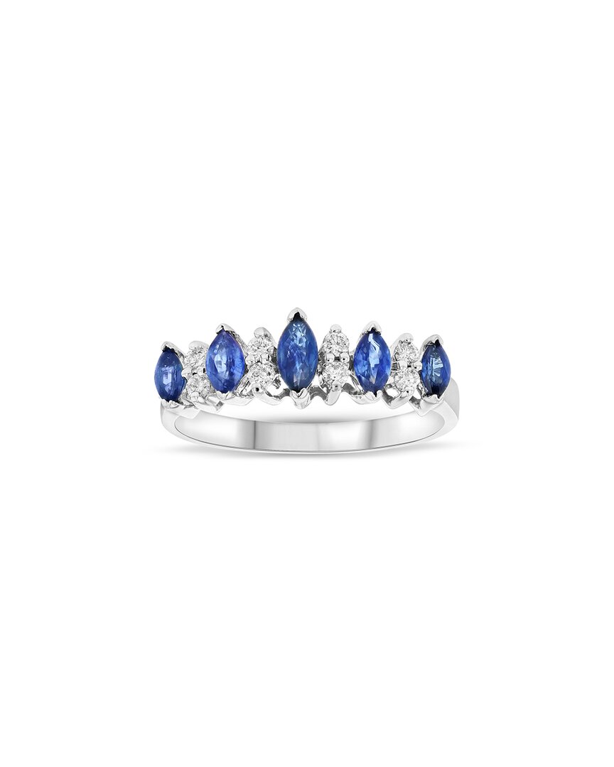 Levaron 14k 0.55 Ct. Tw. Diamond & Sapphire Ring