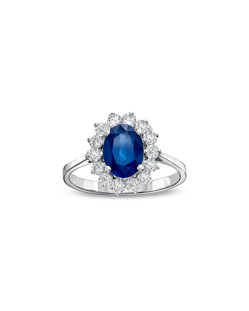 Levaron 14k 1.77 Ct. Tw. Diamond & Sapphire Cocktail Ring In Blue