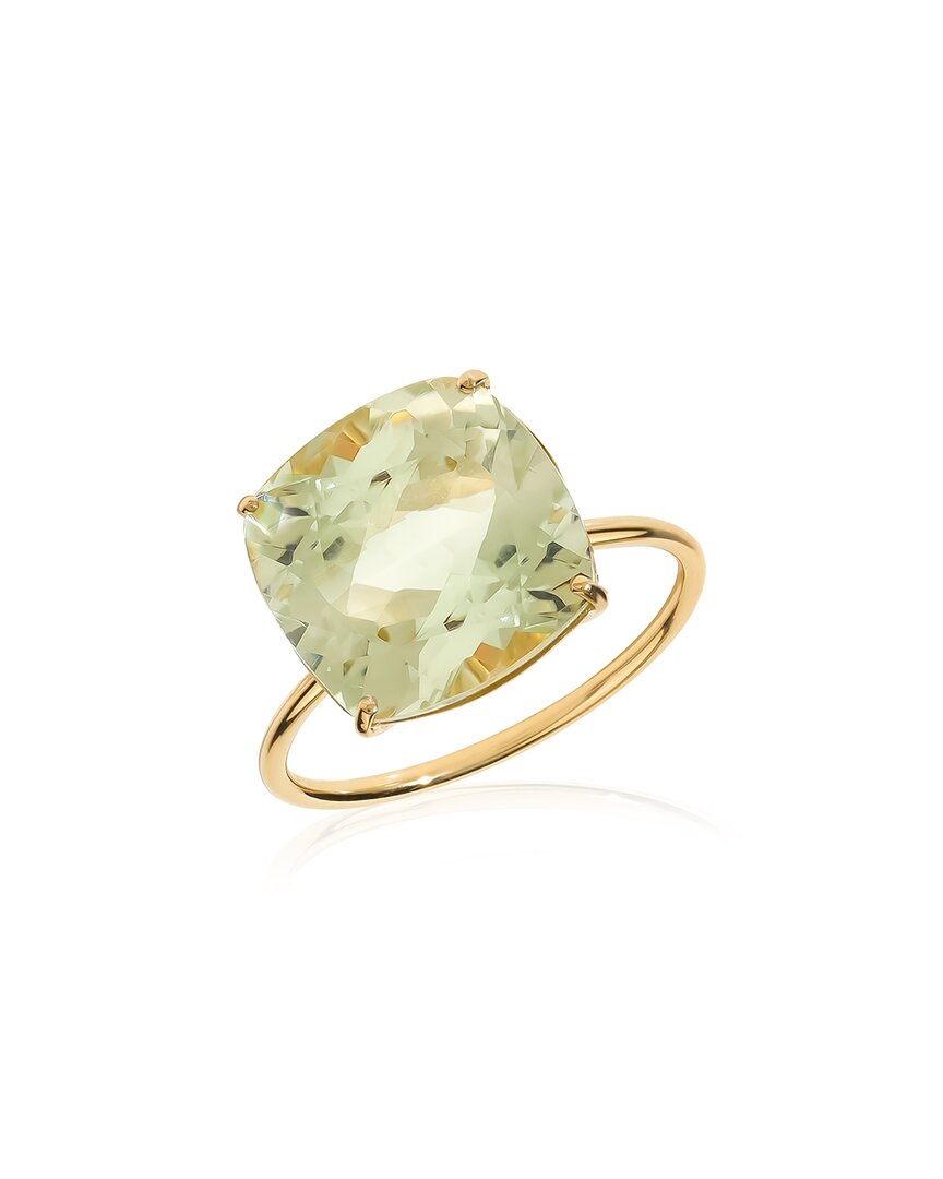 Tiramisu 14k 6.51 Ct. Tw. Green Amethyst Statement Ring