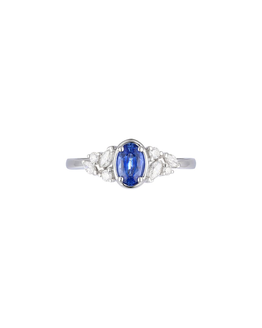 Gregg Ruth 14k 0.64 Ct. Tw. Diamond & Blue Sapphire Ring In No Color