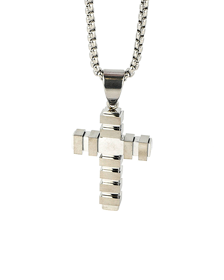 Shop Jean Claude Dell Arte Stainless Steel Cross Necklace