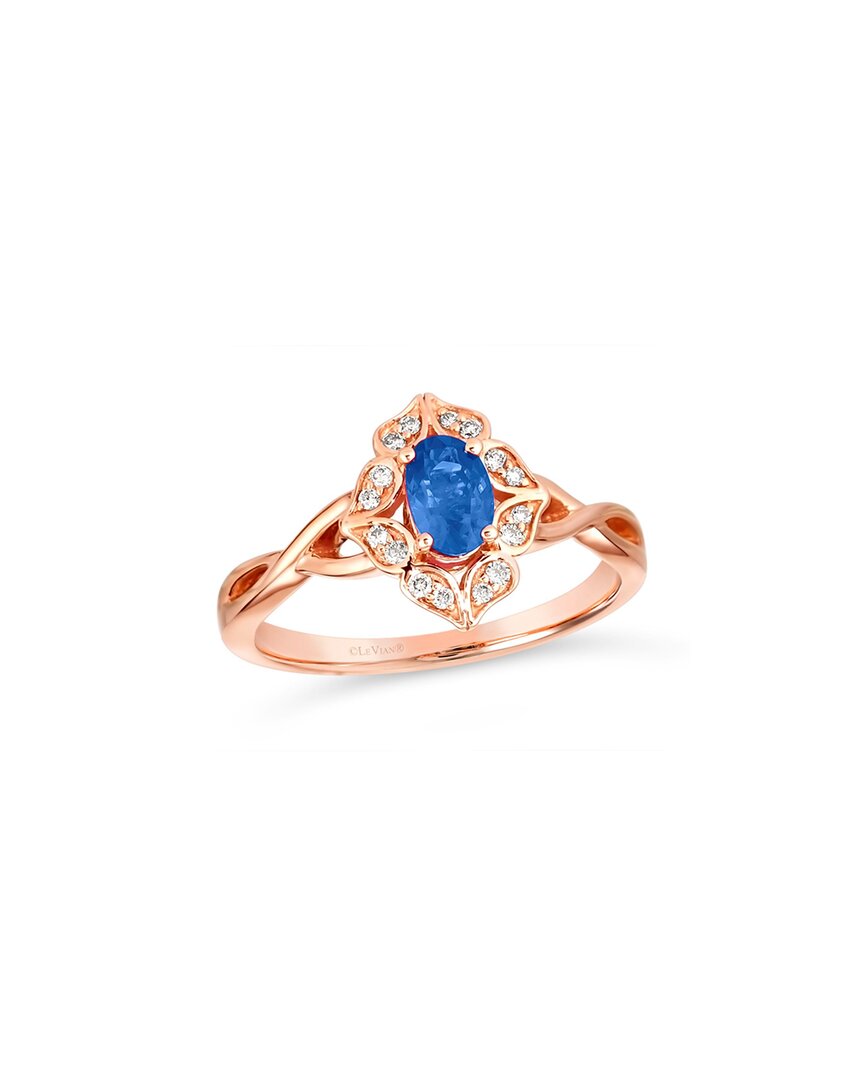 Le Vian ® 14k Rose Gold 0.63 Ct. Tw. Diamond & Sapphire Half-eternity Ring