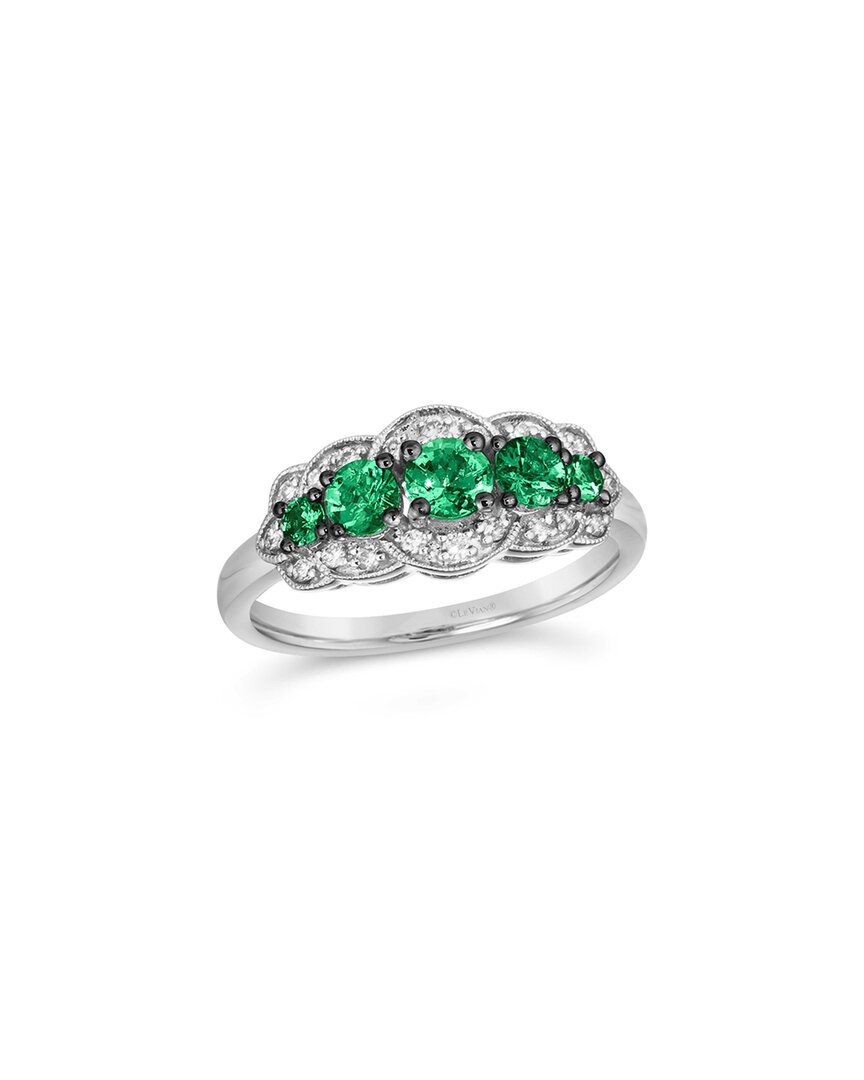 Le Vian ® Balance 14k 0.72 Ct. Tw. Diamond & Emerald Half-eternity Ring