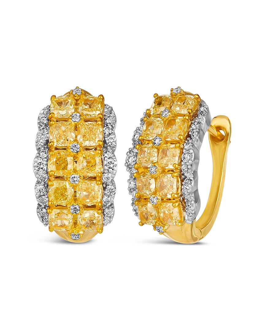 Le Vian ® Scallop 14k Two-tone 3.92 Ct. Tw. Diamond Earrings