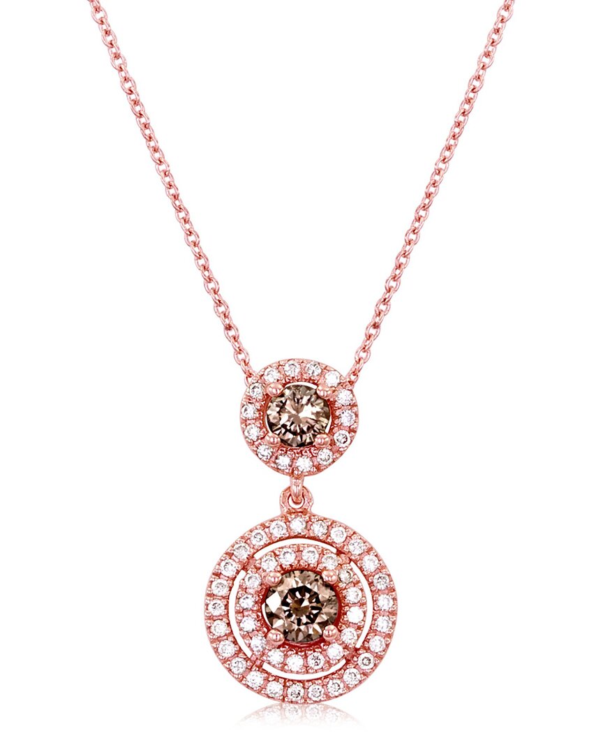 Le Vian Ladies' Chocolate Diamonds Fashion Pendant In 14k Strawberry Gold