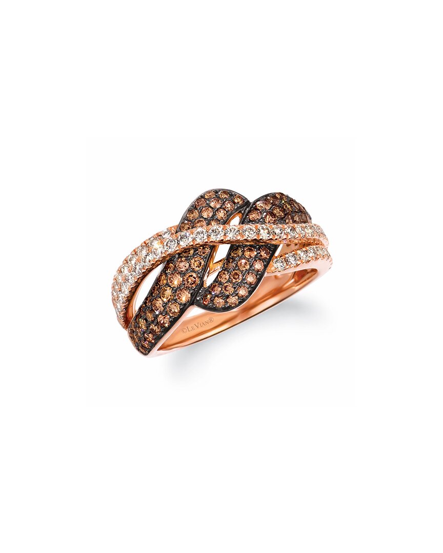 Le Vian Ladies Gladiator Ring In 14k Strawberry Gold
