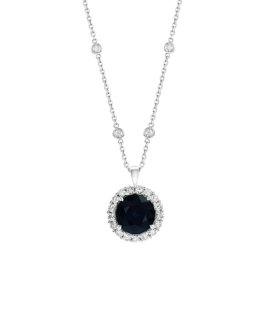 Jewels By Viomo 18k 7.86 Ct. Tw. Diamond & Sapphire By The Yard Pendant