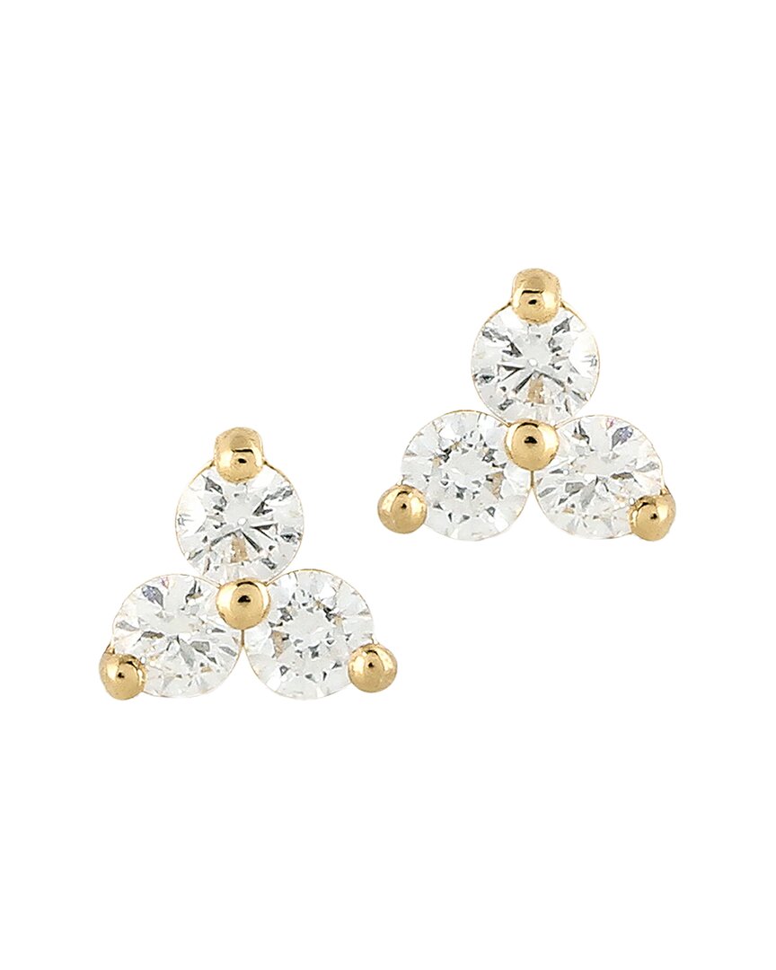 Pajure Fine Jewelry 14K 0.24 ct. tw. Lab-Grown Diamond Triplet Studs
