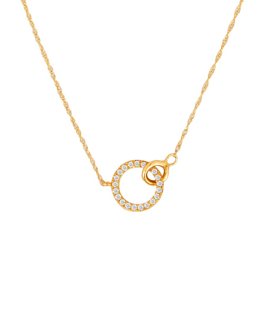 Pajure Fine Jewelry 14K 0.10 ct. tw. Lab-Grown Diamond Circle Pendant Necklace