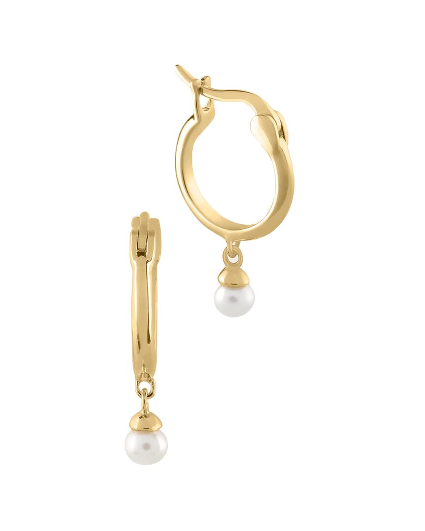 Pajure Fine Jewelry 18K Over Silver Freshwatermm Drop Hoops