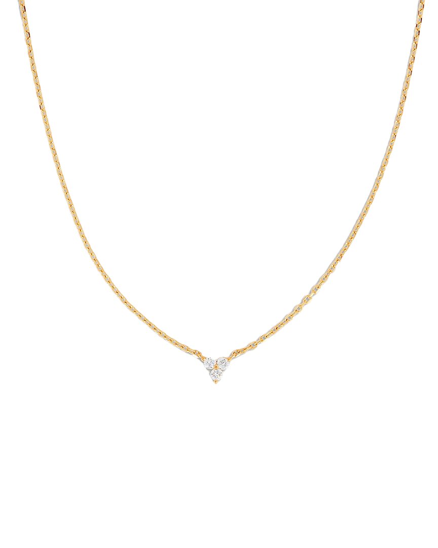 Pajure Fine Jewelry 14k 0.12 Ct. Tw. Lab-grown Diamond Triplet Pendant Necklace
