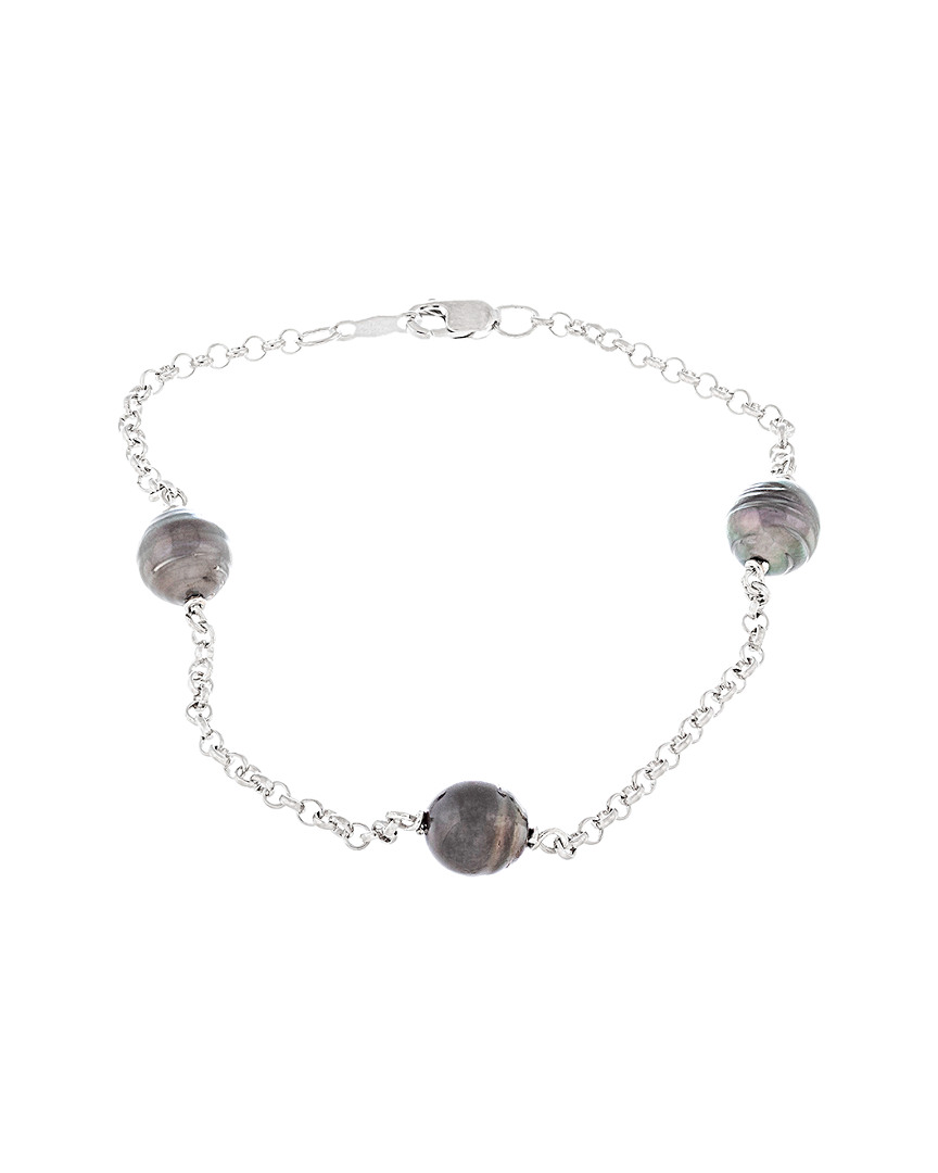 Splendid Pearls Silver 8-9mm Pearl Bracelet