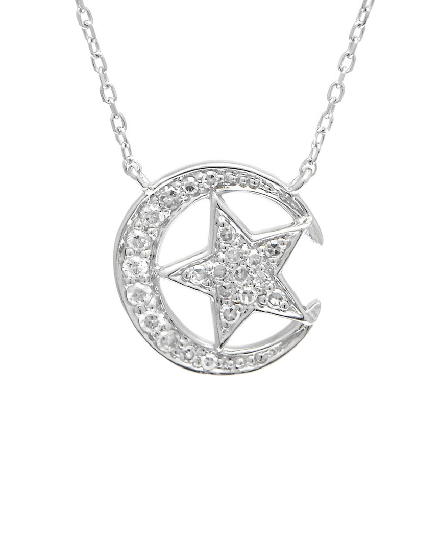Diamond Select Cuts 14k 0.11 Ct. Tw. Diamond Star & Moon Necklace