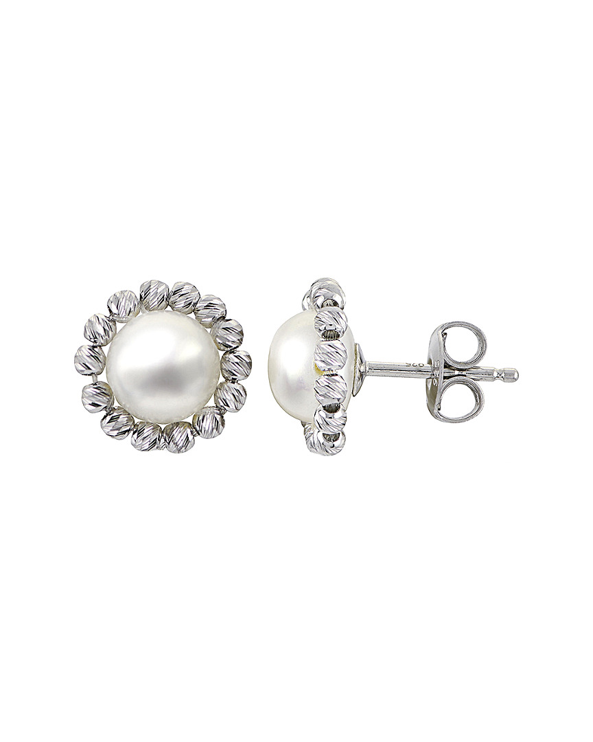 Pearls Imperial Brillance Silver 6.5-7mm Freshwater Pearl Earrings