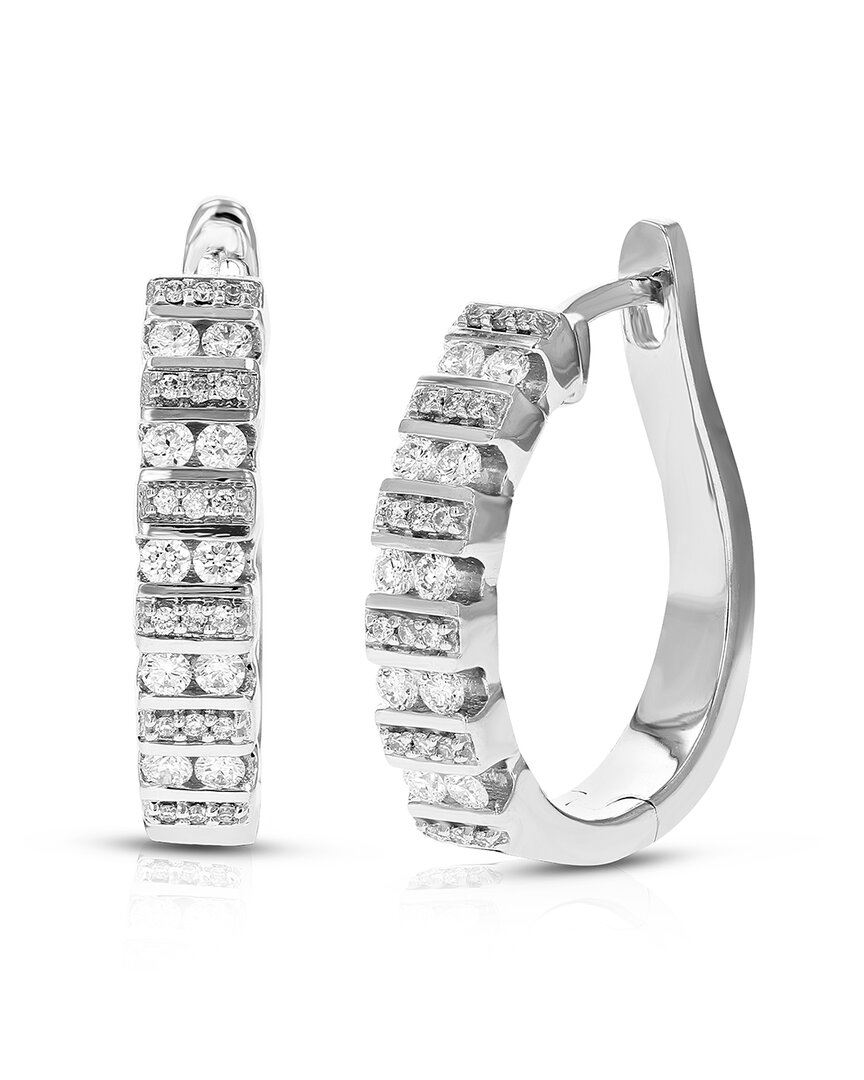 Amairah Silver 0.50 Ct. Tw. Lab-grown Diamond Hoops