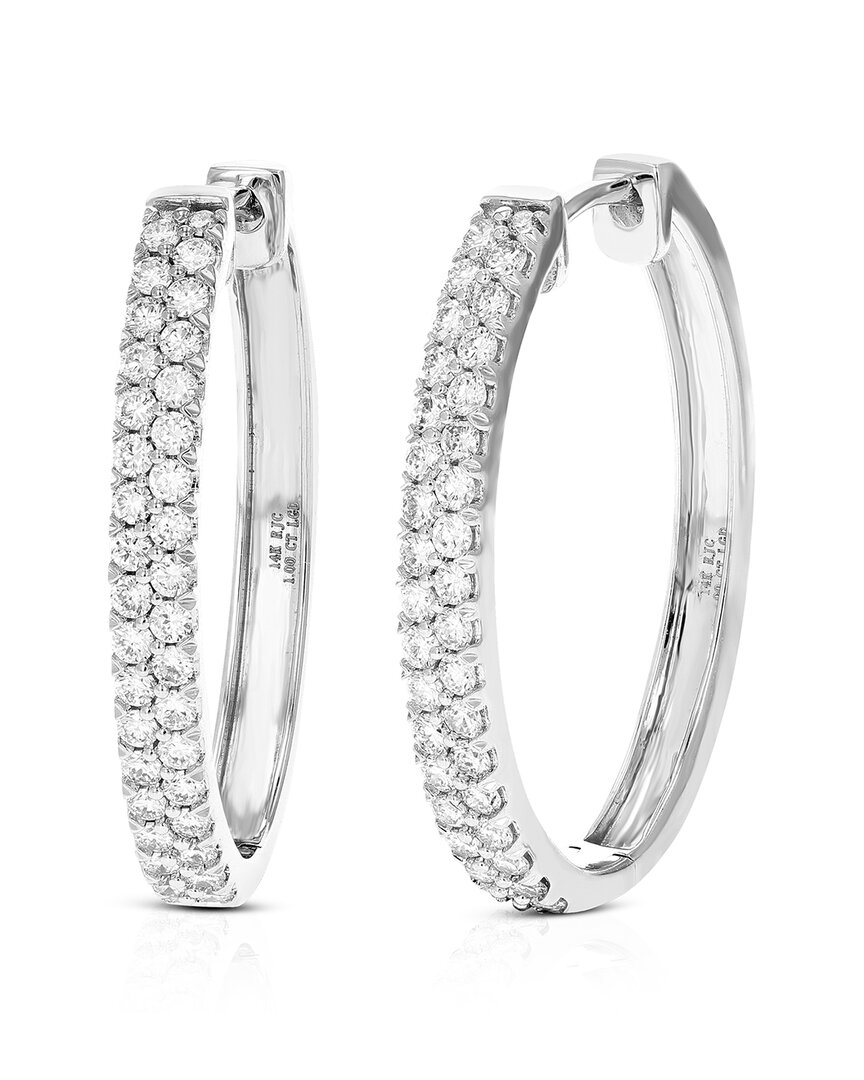 Amairah Silver 1.00 Ct. Tw. Lab-grown Diamond Hoops