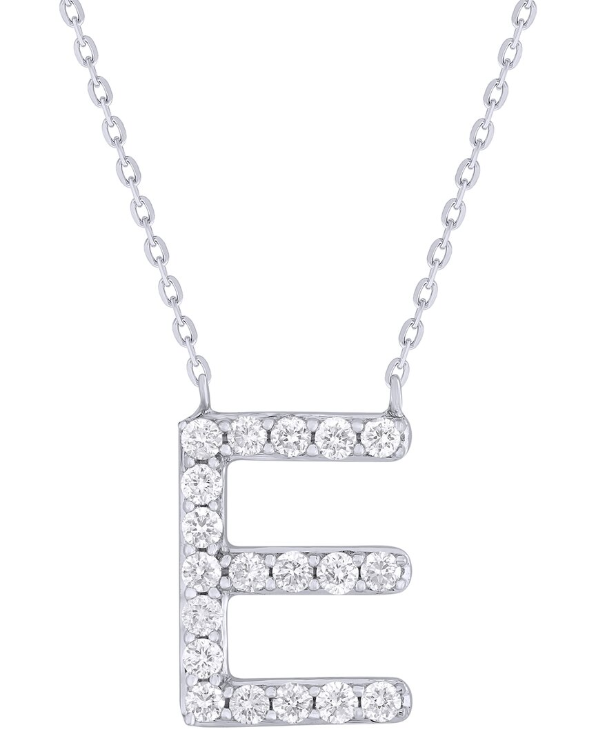 Sabrina Designs 14k 0.34 Ct. Tw. Diamond E Initial Pendant