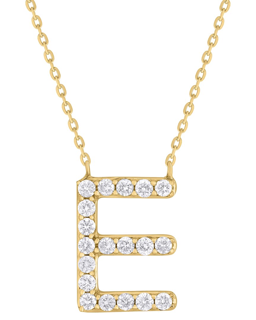 Sabrina Designs 14k 0.34 Ct. Tw. Diamond E Initial Pendant