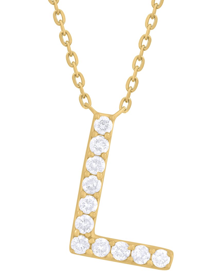 Sabrina Designs 14k 0.21 Ct. Tw. Diamond L Initial Pendant
