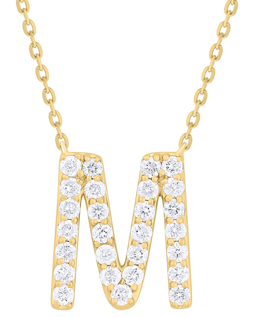 Sabrina Designs 14k 0.46 Ct. Tw. Diamond M Initial Pendant