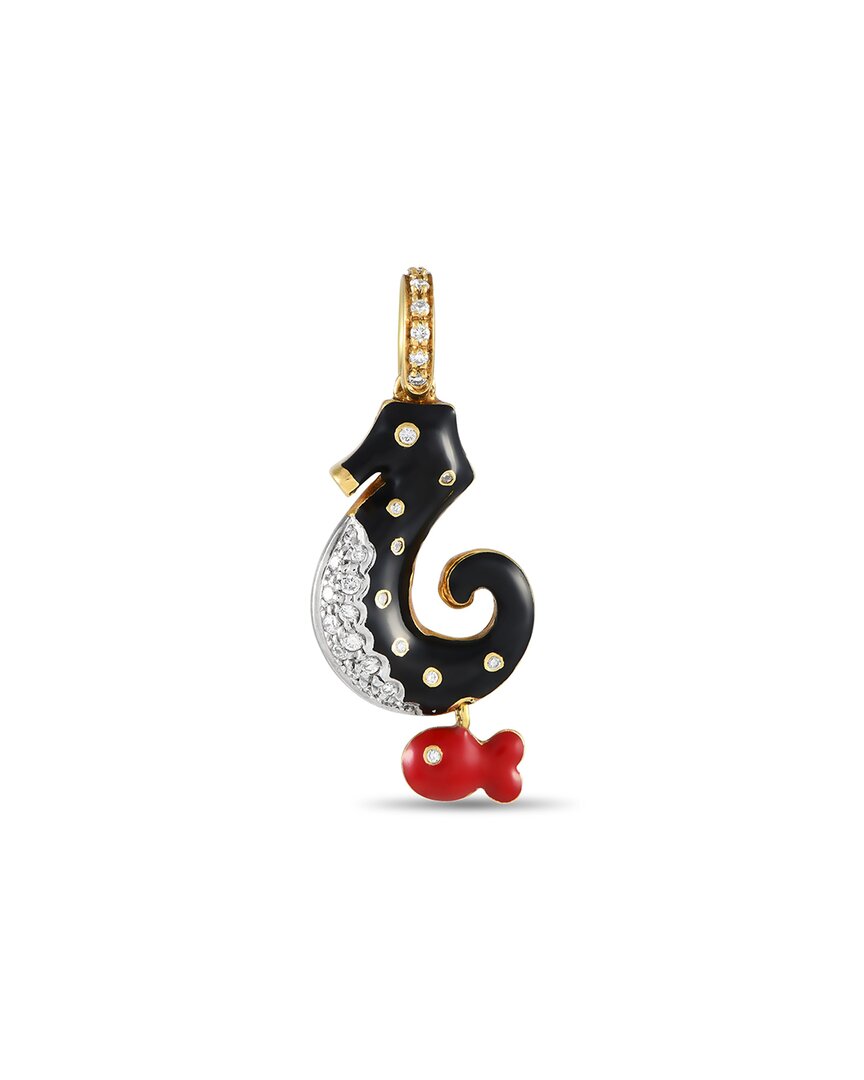 Aaron Basha 18k Seahorse Charm