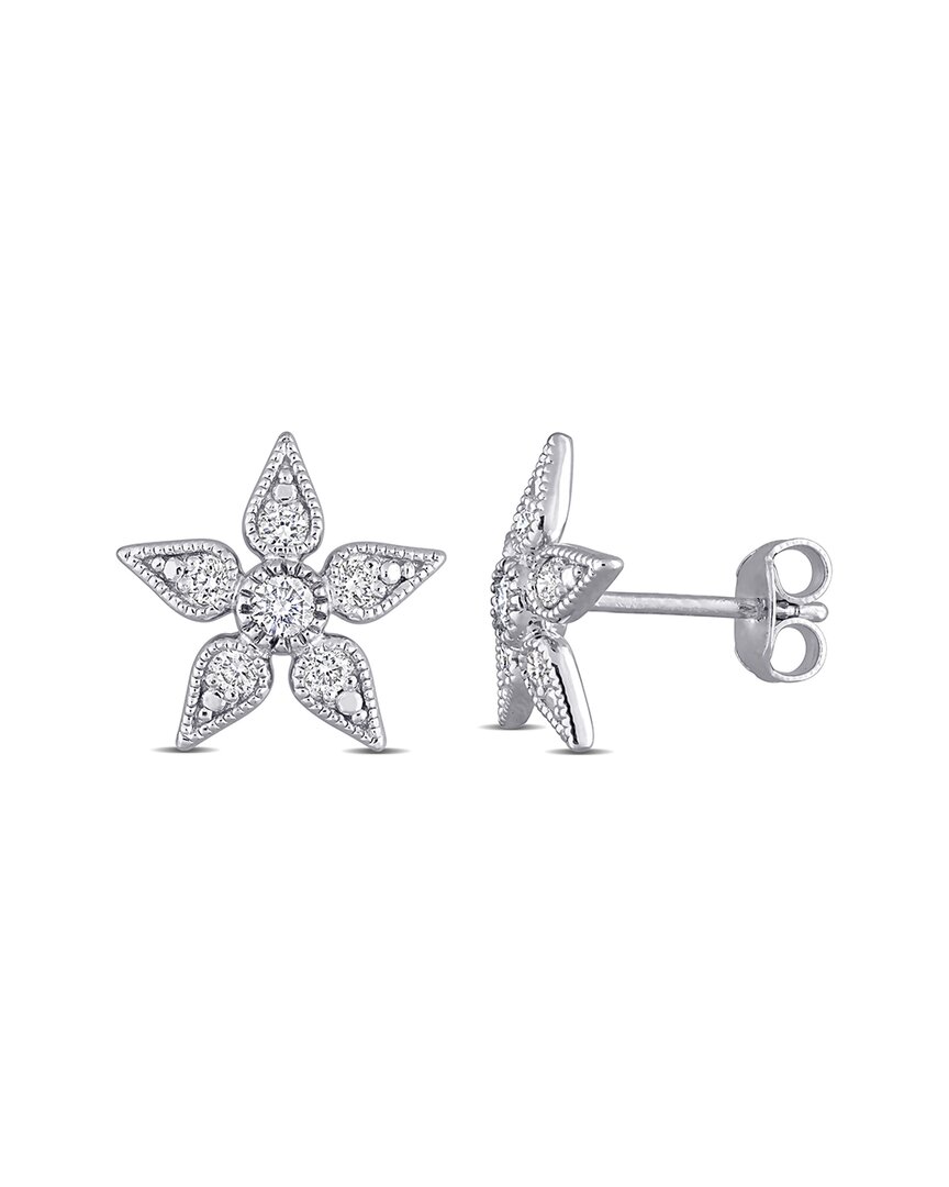 Lab Grown Diamonds Creative Forever Silver 0.36 Ct. Tw. Lab-grown Diamond Stud Earrings