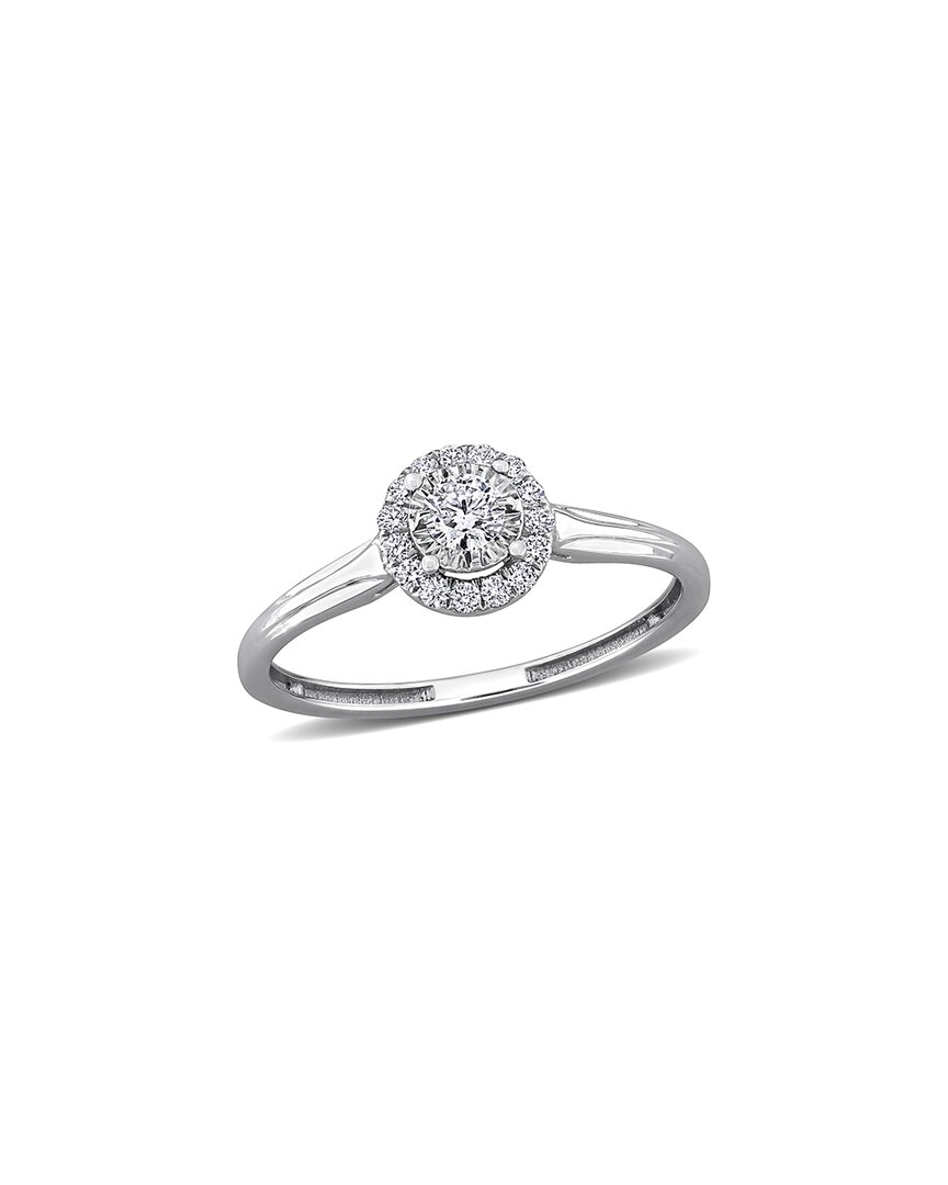 Lab Grown Diamonds Creative Forever 18k 0.20 Ct. Tw. Lab-grown Diamond Halo Ring