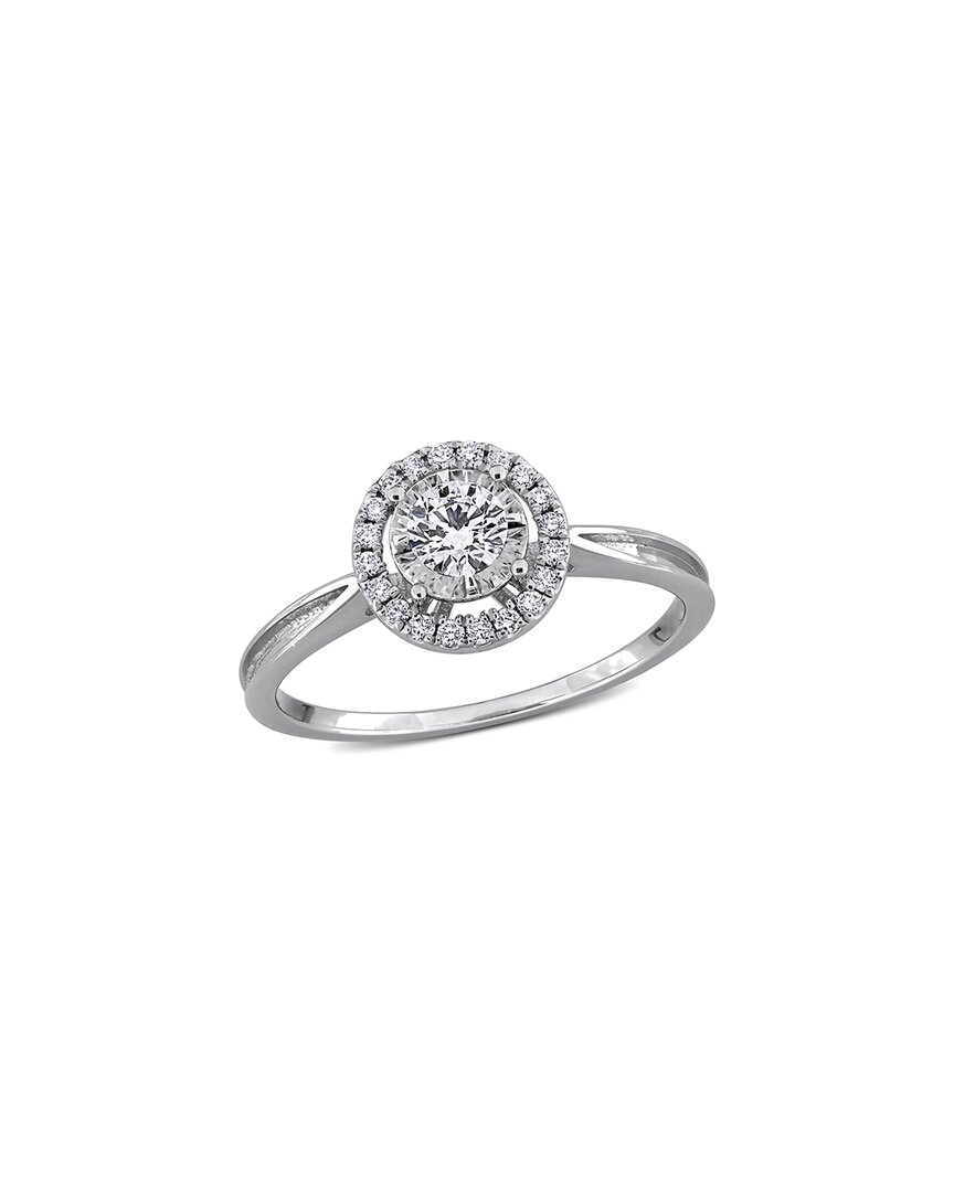 Lab Grown Diamonds Creative Forever 18k 0.35 Ct. Tw. Lab-grown Diamond Halo Ring