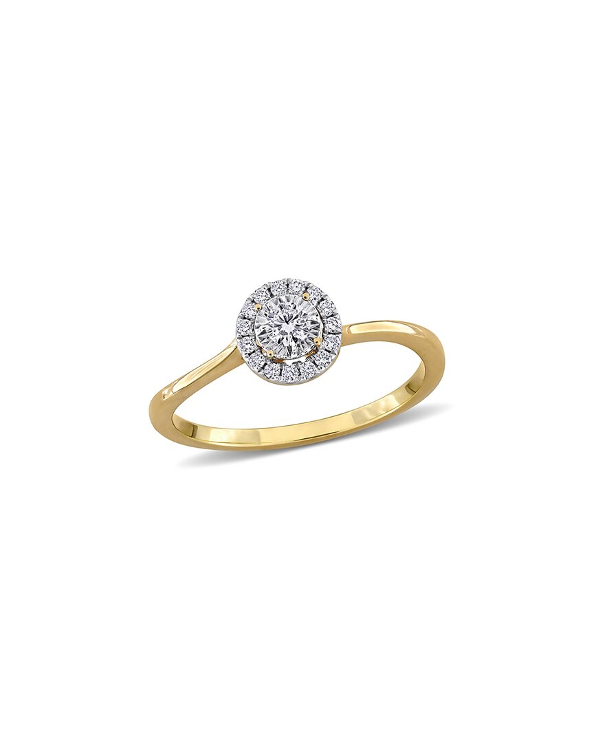 Lab Grown Diamonds Creative Forever 18k 0.16 Ct. Tw. Lab-grown Diamond Halo Ring
