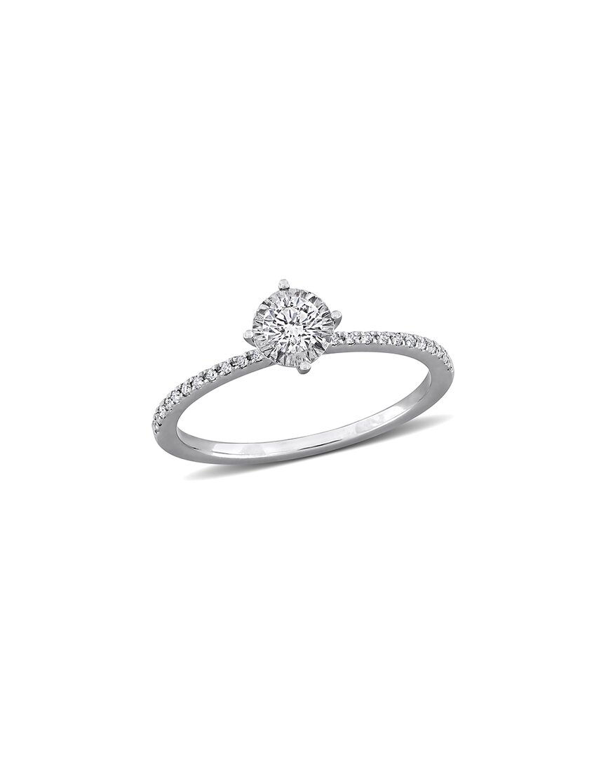 Lab Grown Diamonds Creative Forever 18k 0.22 Ct. Tw. Lab-grown Diamond Halo Ring