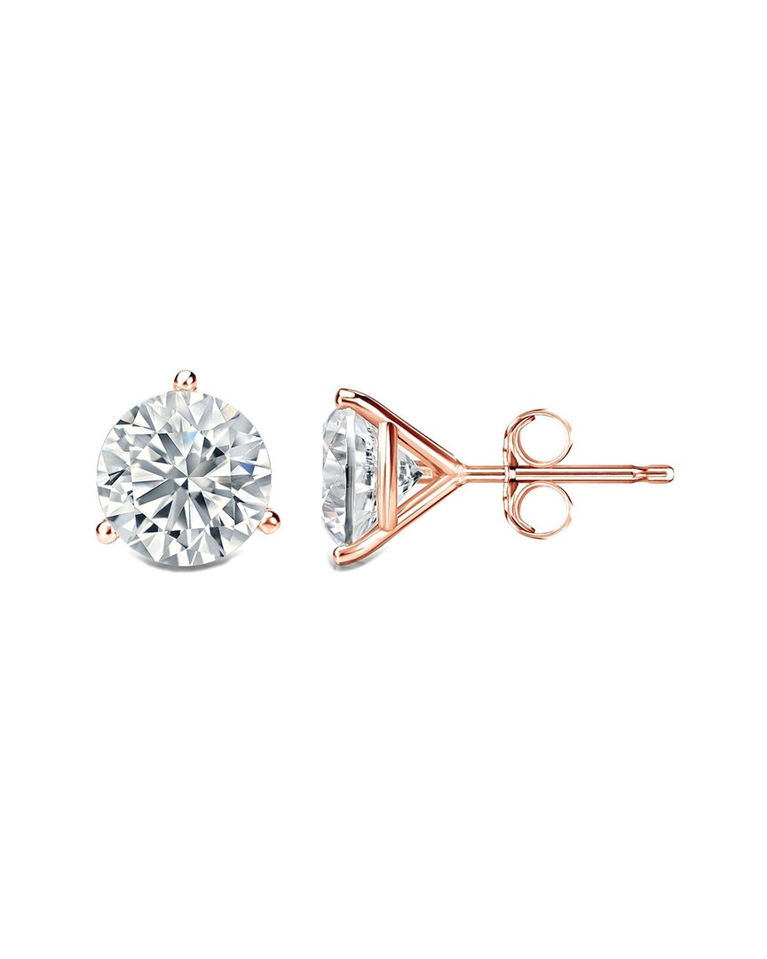 Lab Grown Diamonds 14k Rose Gold 3.00 Ct. Tw. Lab-grown Diamond Earrings