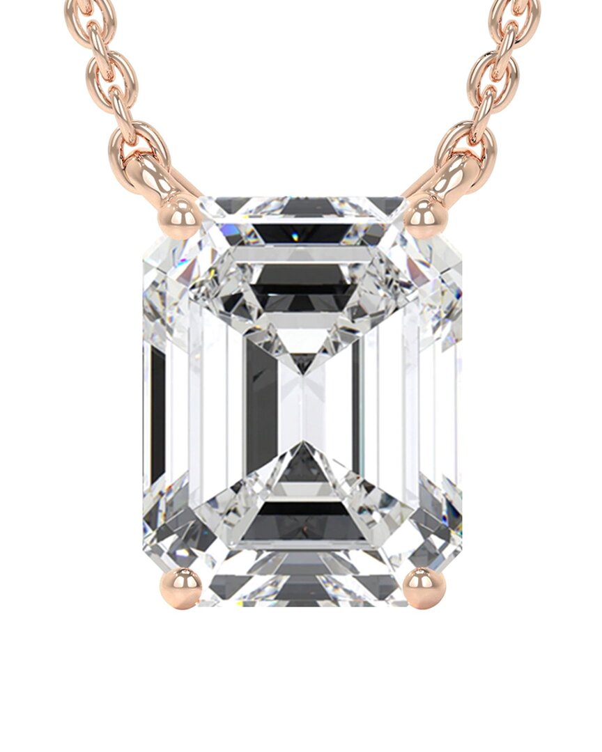 Lab Grown Diamonds 14k Rose Gold 3.00 Ct. Tw. Lab-grown Diamond Necklace