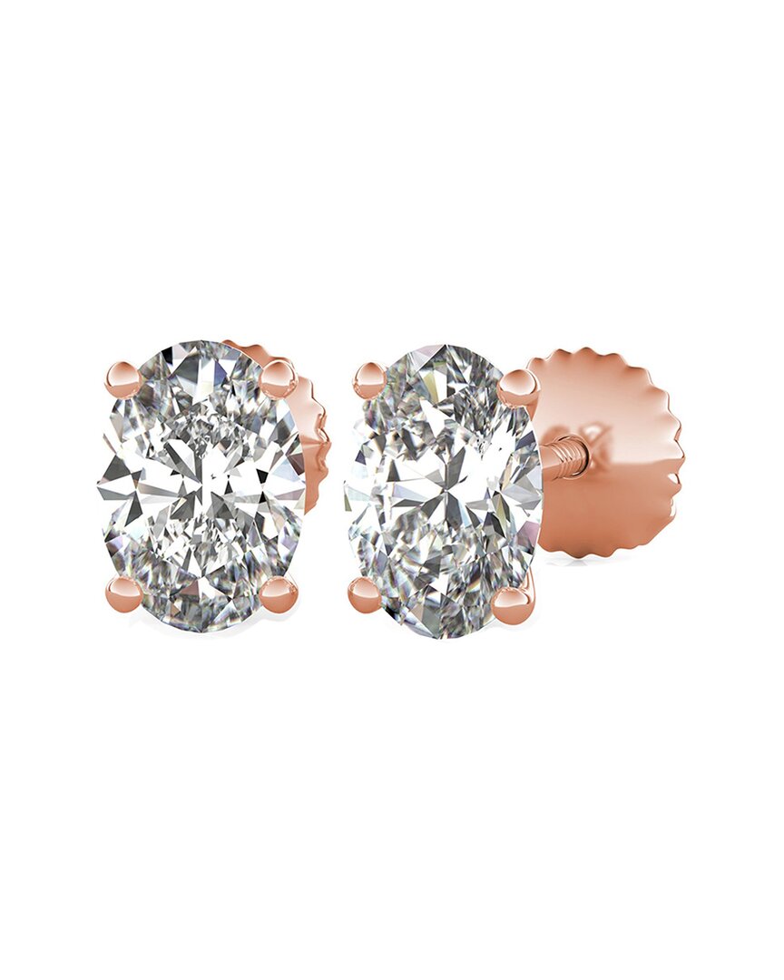 Lab Grown Diamonds 14k Rose Gold 4.00 Ct. Tw. Lab-grown Diamond Earrings