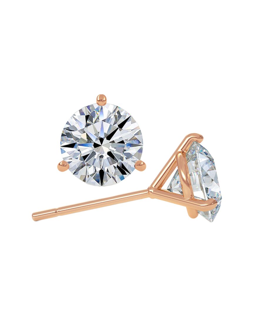 Lab Grown Diamonds 14k Rose Gold 5.00 Ct. Tw. Lab-grown Diamond Earrings