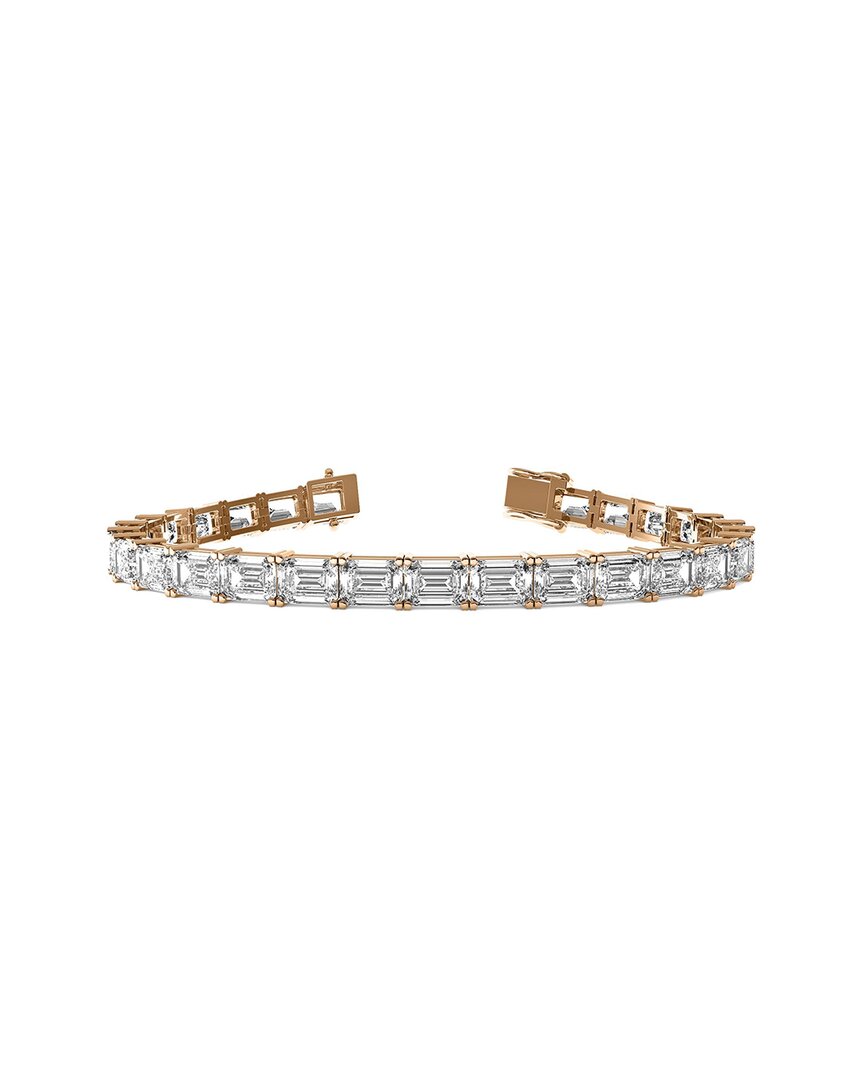 Lab Grown Diamonds 14k Rose Gold 13.50 Ct. Tw. Lab-grown Diamond Bracelet