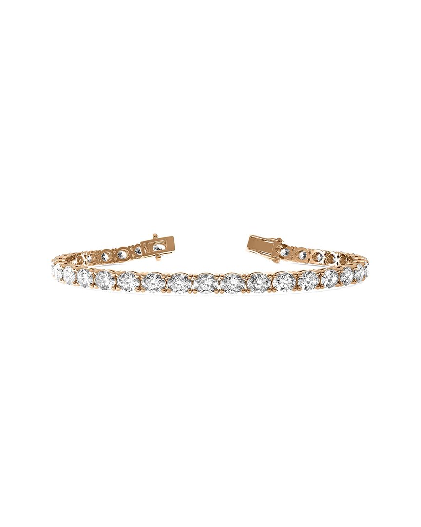 Lab Grown Diamonds 14k Rose Gold 17.50 Ct. Tw. Lab-grown Diamond Bracelet