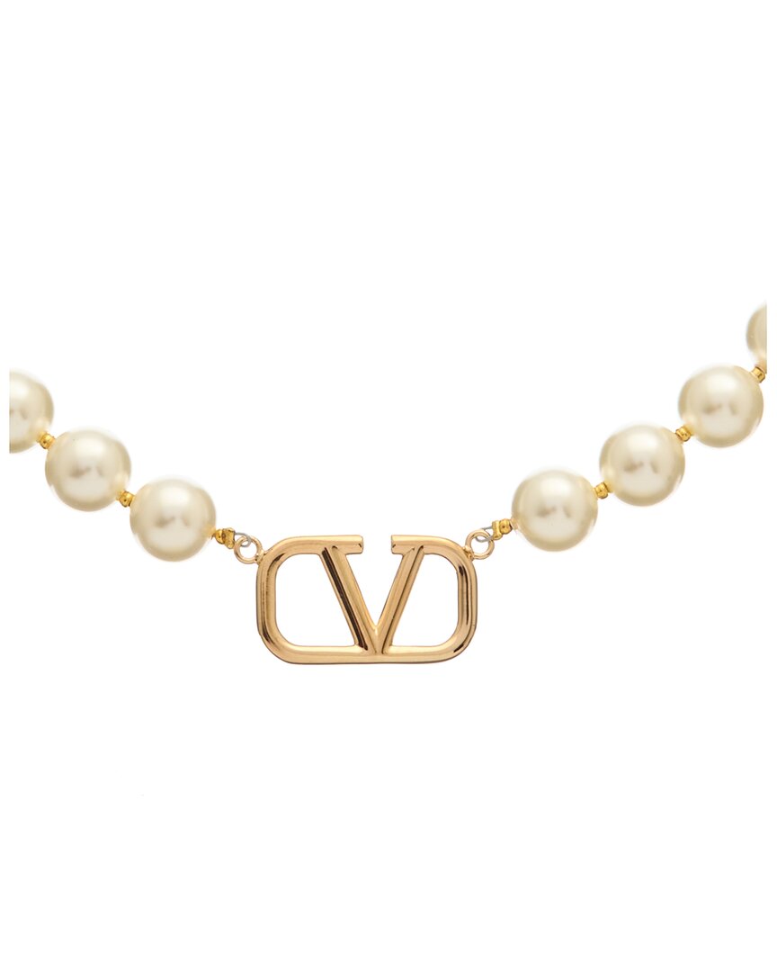 Valentino Garavani Valentino Vlogo Necklace In Gold