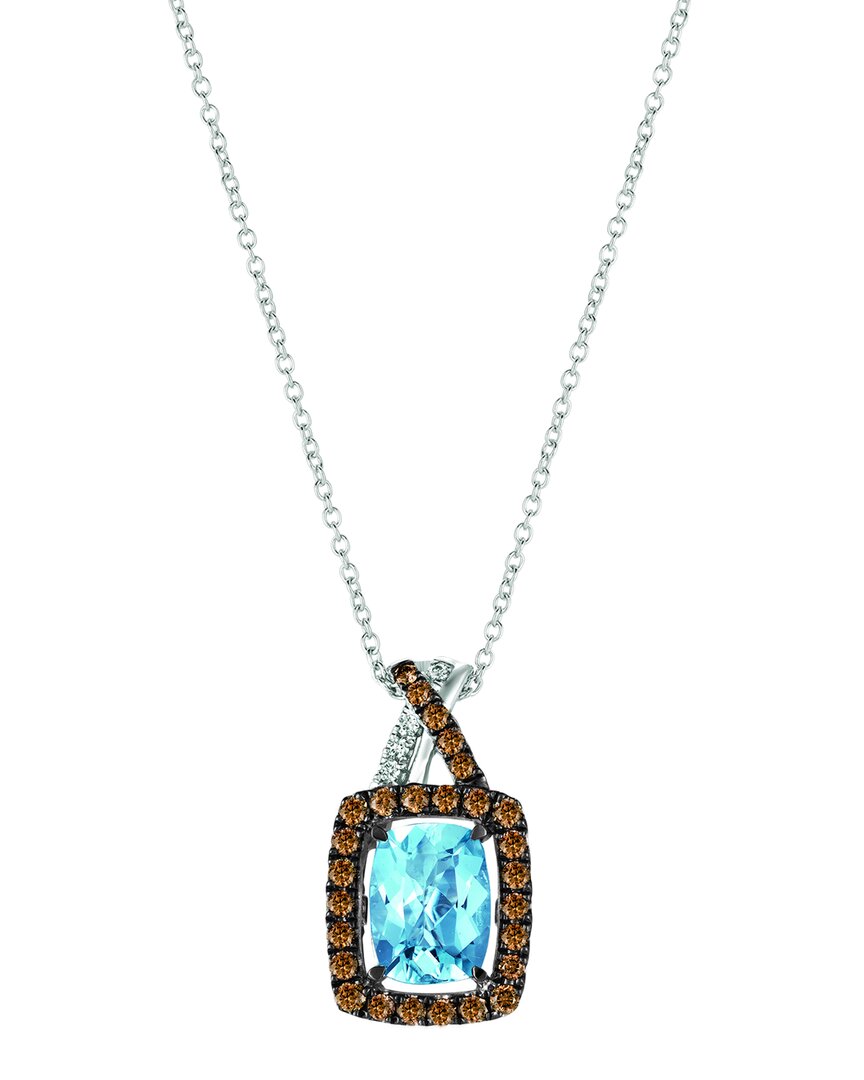 Le Vian ® 14k 1.52 Ct. Tw. Diamond & Aquamarine Pendant In Blue