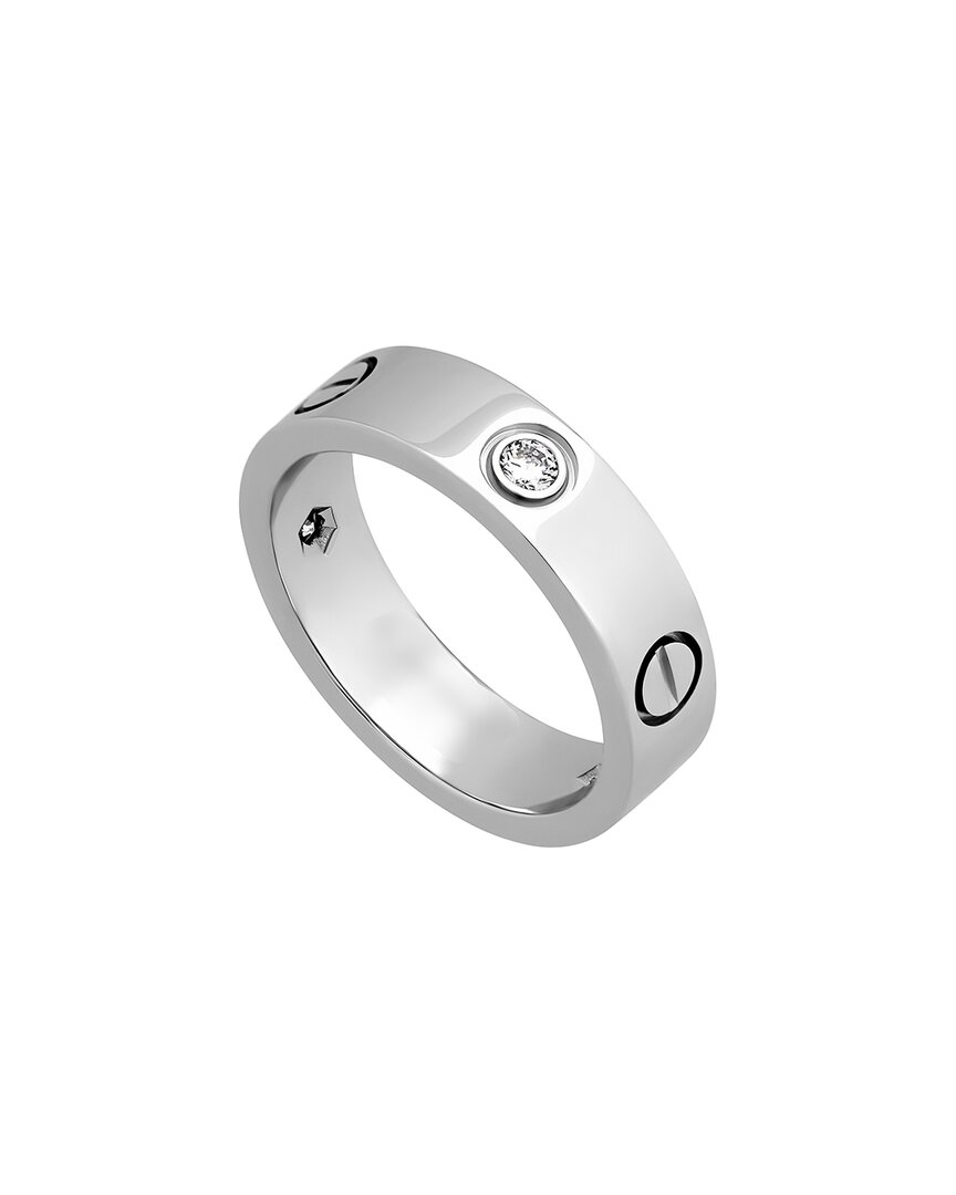 Bulgari Cartier Love 18k 0.22 Ct. Tw. Diamond Ring (authentic ) In Metallic