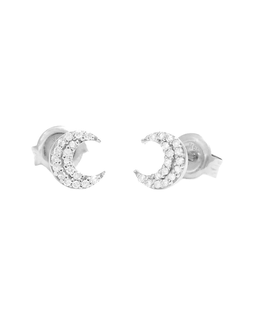 Diamond Select Cuts 14k Diamond Petite Half-moon Earrings