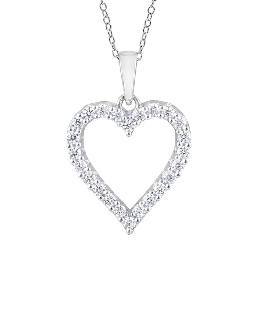 Lab Grown Diamonds Silver 0.24 Ct. Tw. Lab-grown Diamond Pendant In Gold