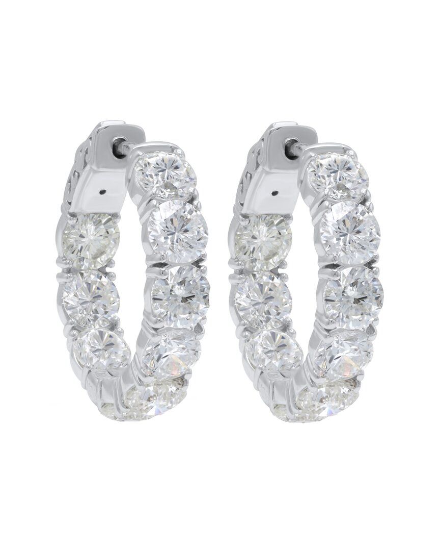 Diana M Lab Grown Diamonds Diana M. 18k 12.50 Ct. Tw. Lab-grown Diamond Hoop Earrings