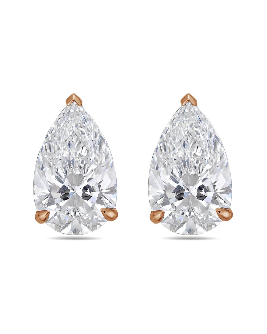 Diana M Lab Grown Diamonds Diana M. 14k Rose Gold 10.00 Ct. Tw. Lab-grown Diamond Earrings