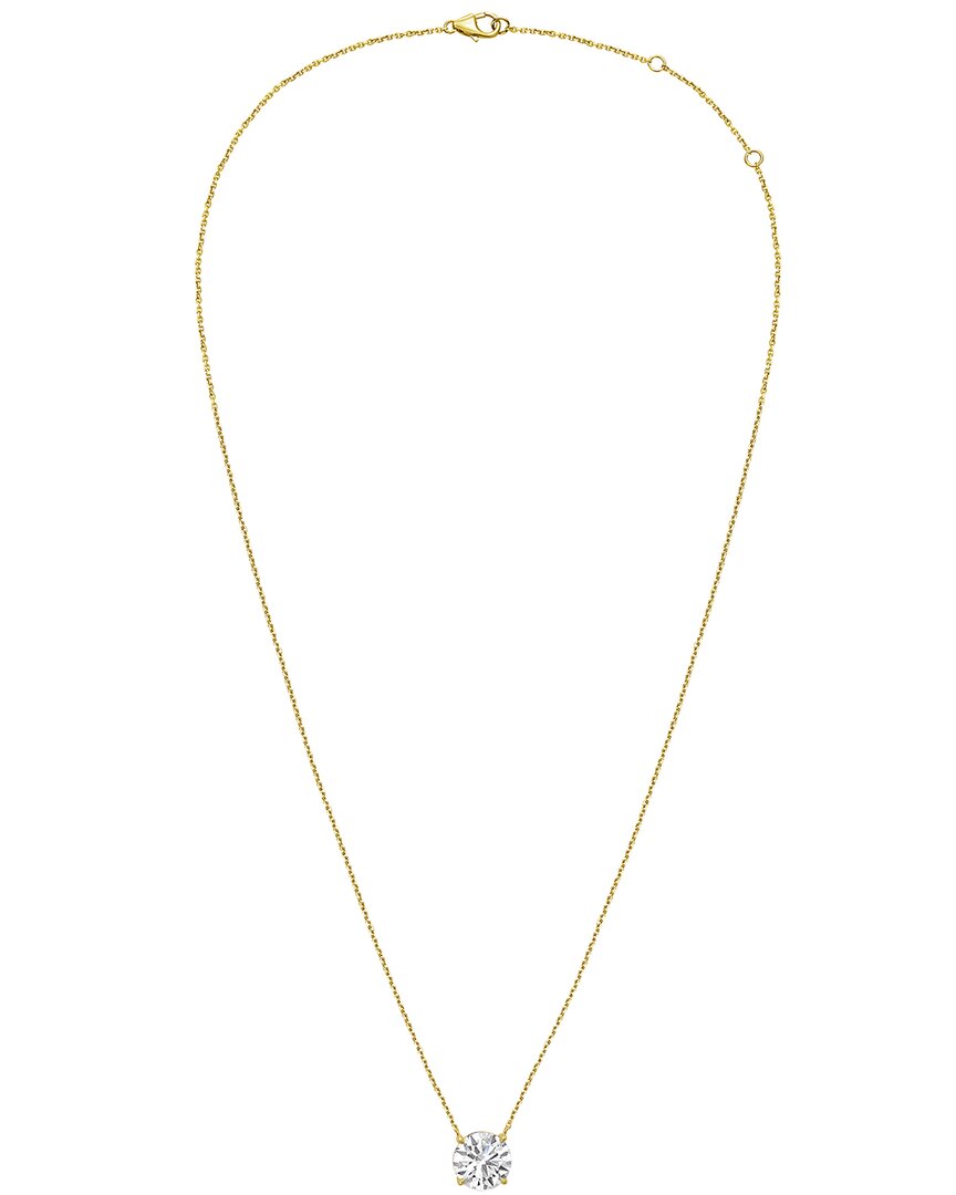 Diana M Lab Grown Diamonds Diana M. 14k Rose Gold 4.00 Ct. Tw. Lab-grown Diamond Pendant Necklace