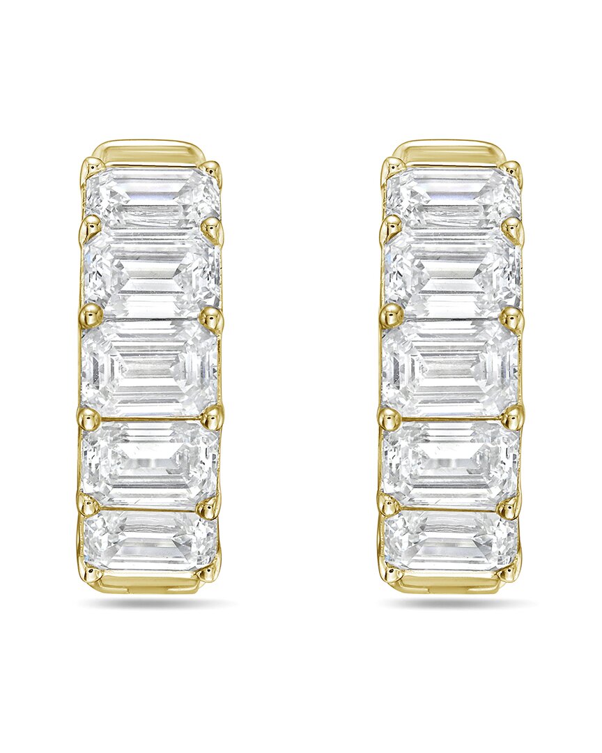 Diana M Lab Grown Diamonds Diana M. 14k 3.00 Ct. Tw. Lab-grown Diamond Huggie Earrings